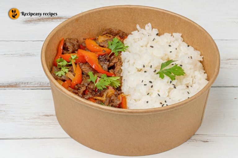 beef and pepper rice bowl recipe
