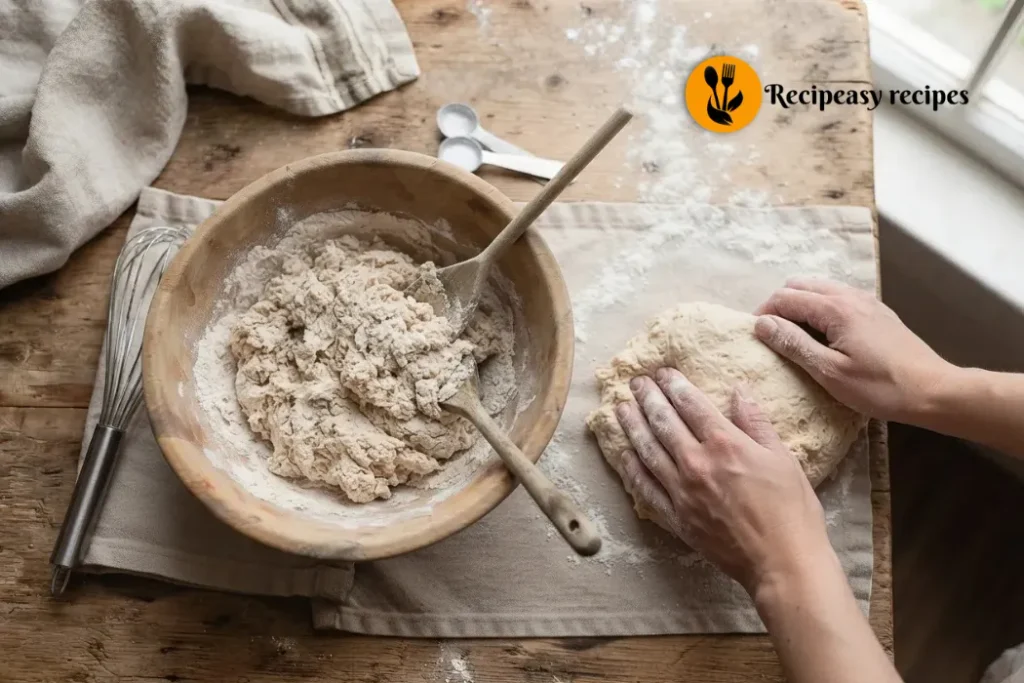 How to Knead the Dough of Barley Bread Recipe