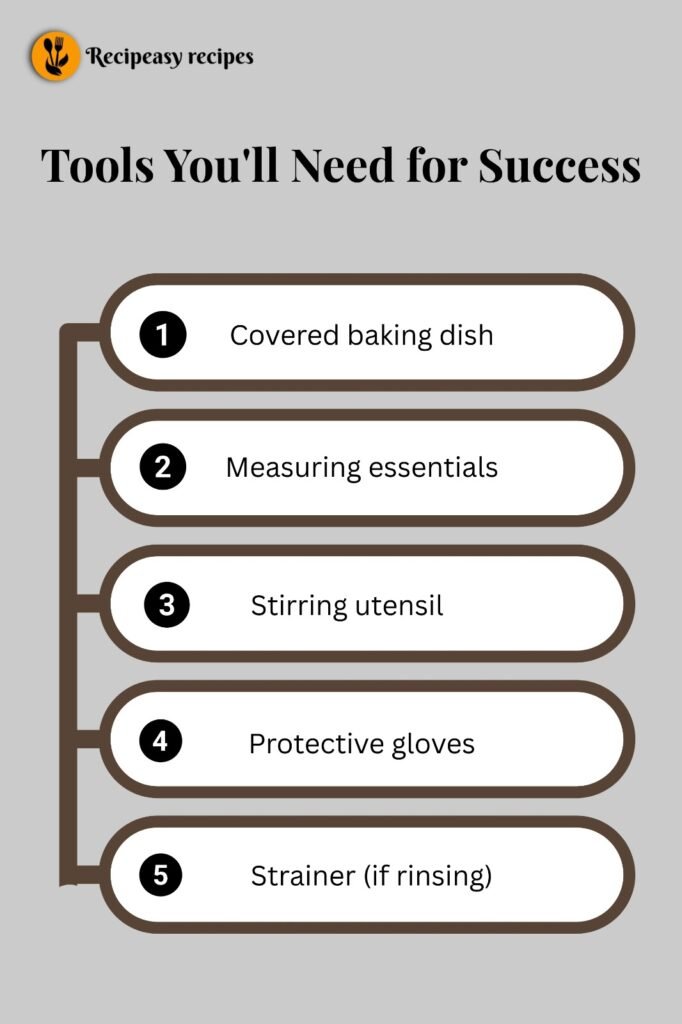 tools for oven baked rice