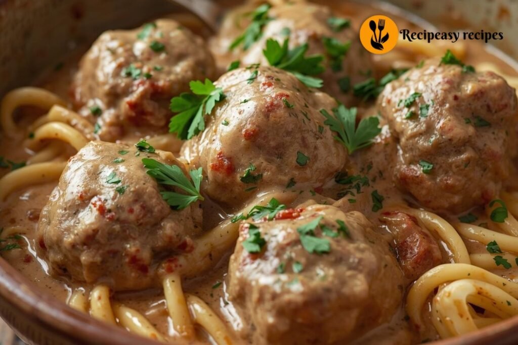 What is Beef Stroganoff Recipe With Meatballs