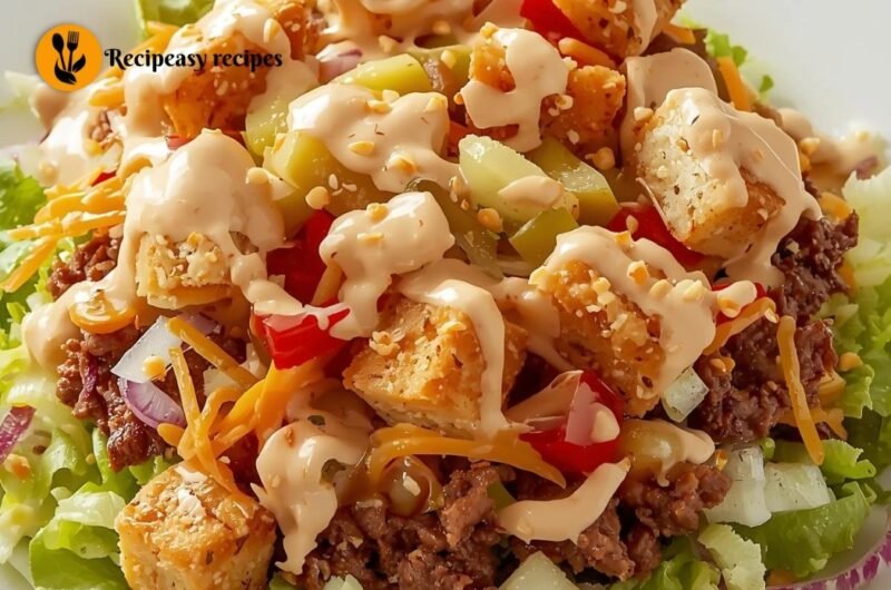 Big Mac Salad Recipe – Healthy Burger Salad with Special Sauce