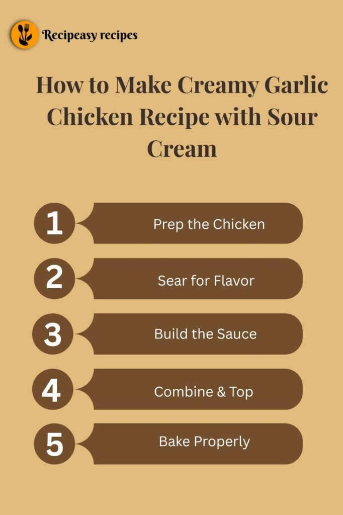 how to make Creamy Garlic Chicken Recipe with Sour Cream
