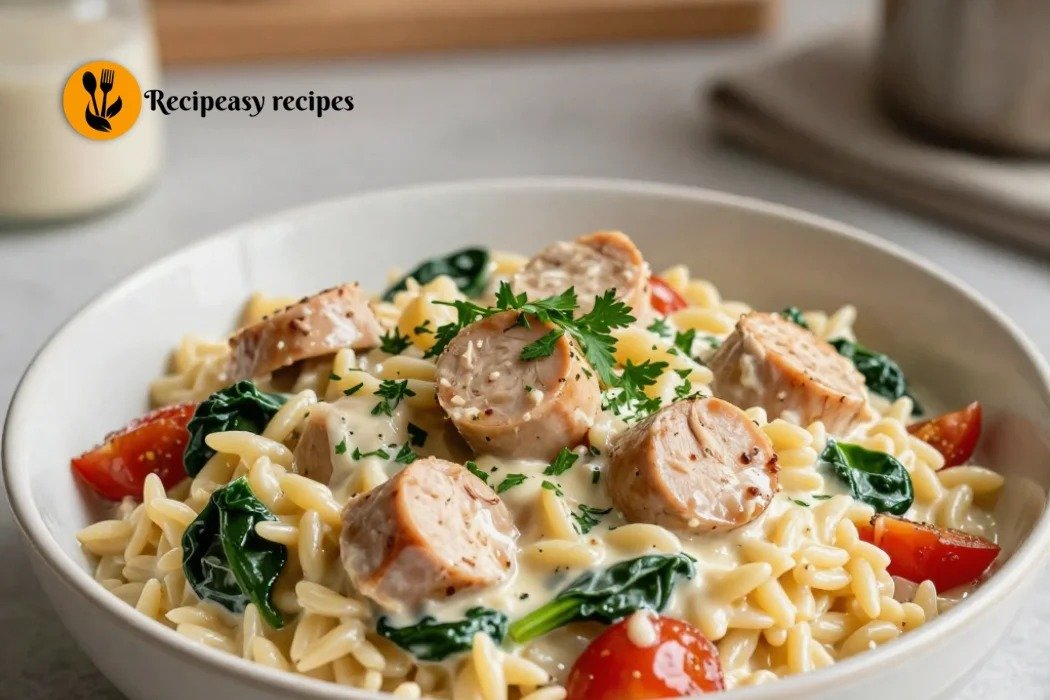 Creamy Chicken Sausage Orzo Recipe