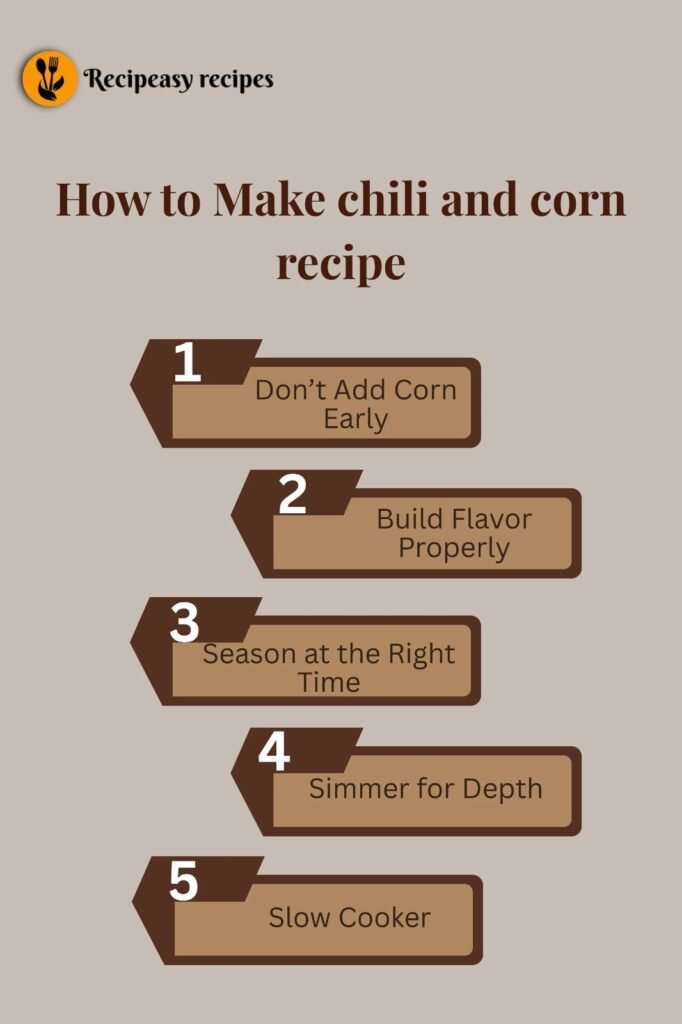 how to make chili and corn recipe