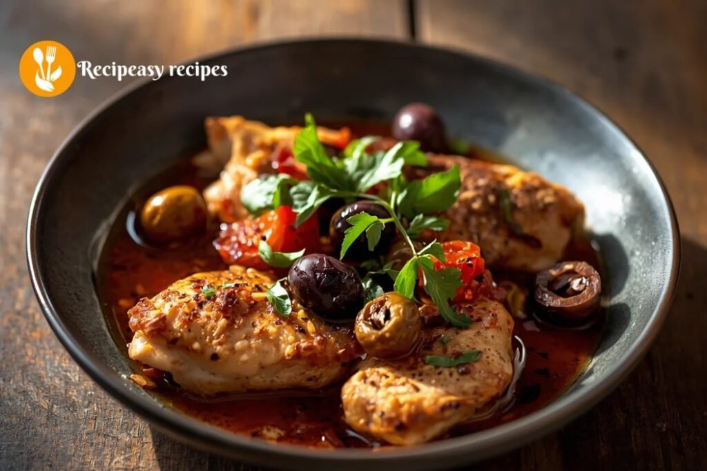 what is chicken with olives recipe