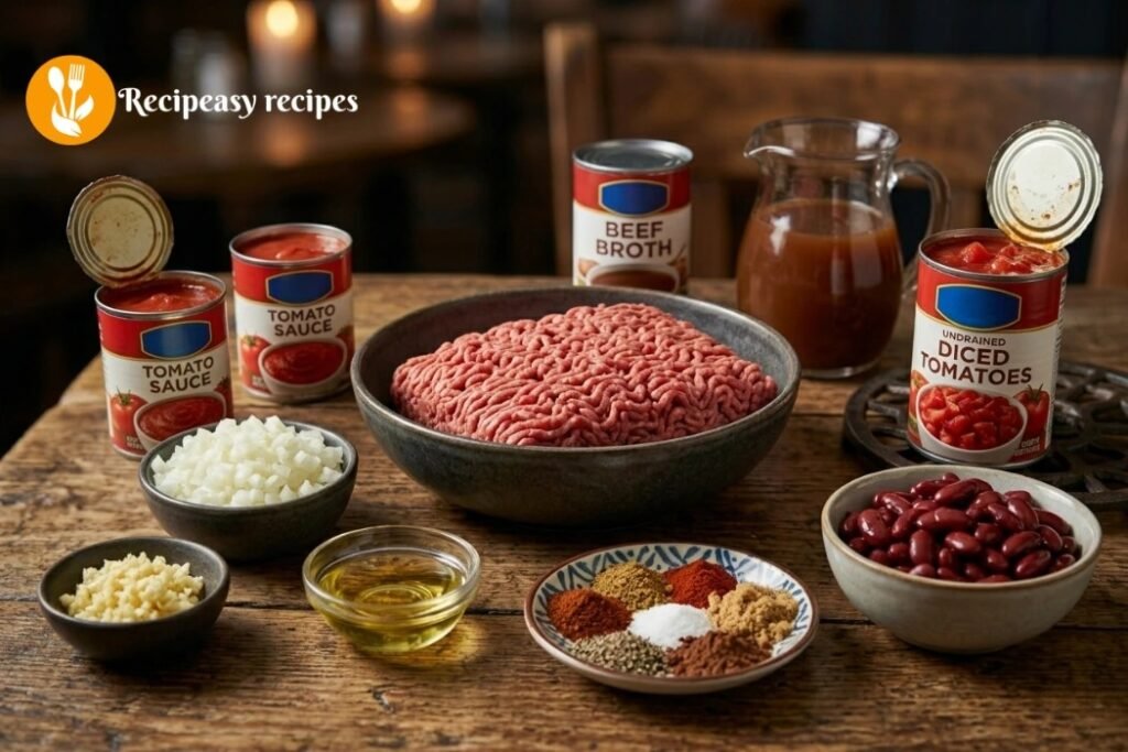 Chilli Cheese Fries Recipe ingredients