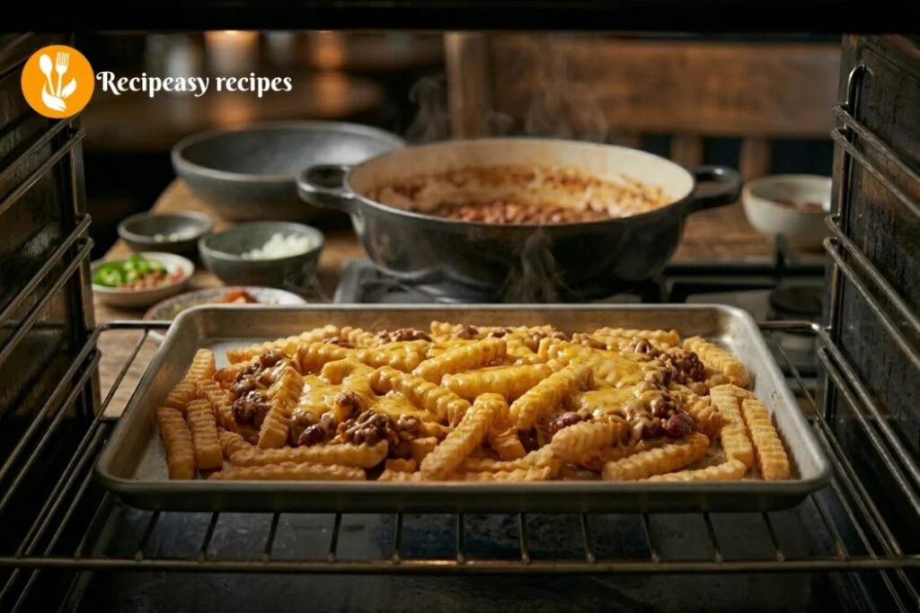 Chilli Cheese Fries Recipe Step 3