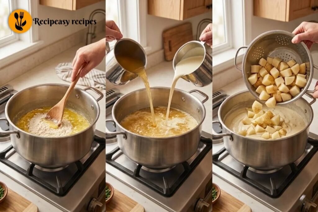 Step 3 — Add the potatoes