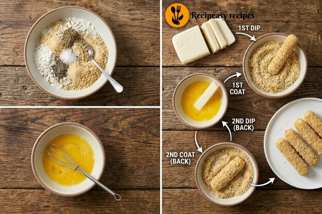 Step 3 — Coat the Cheese — Twice