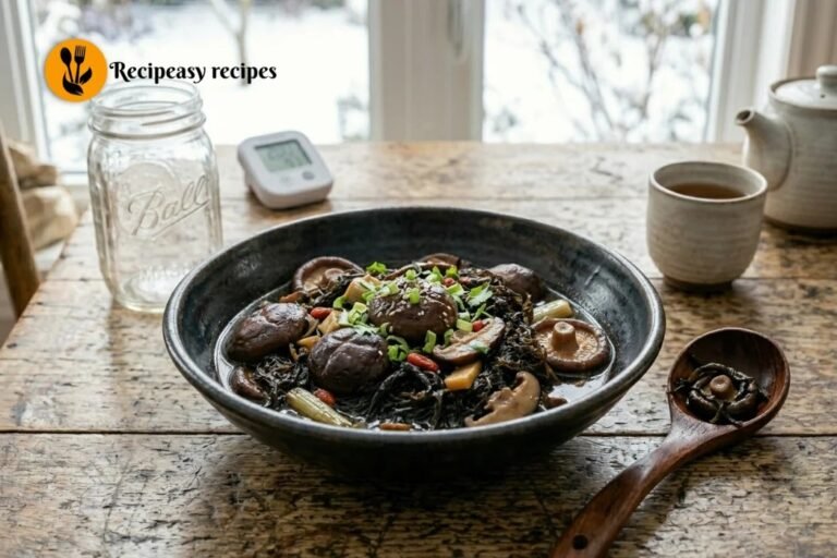 Braised Mushrooms & Black Moss Recipe