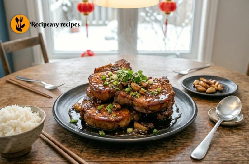 Juicy Honey Garlic Pork Chops with Sticky Garlic Glaze