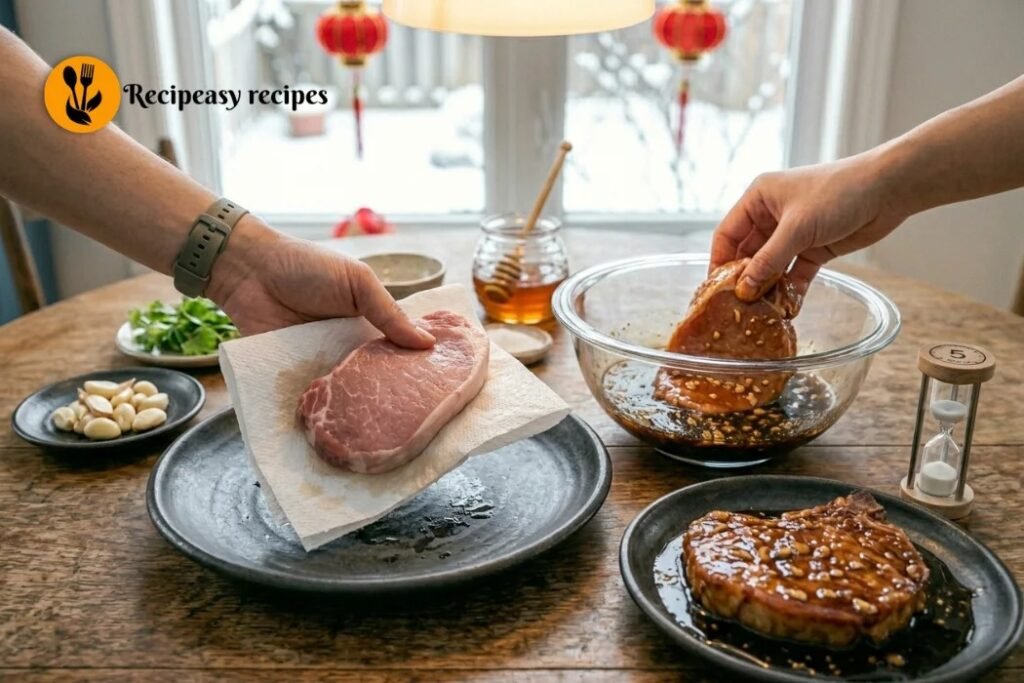 Pan Fry the Pork Chops