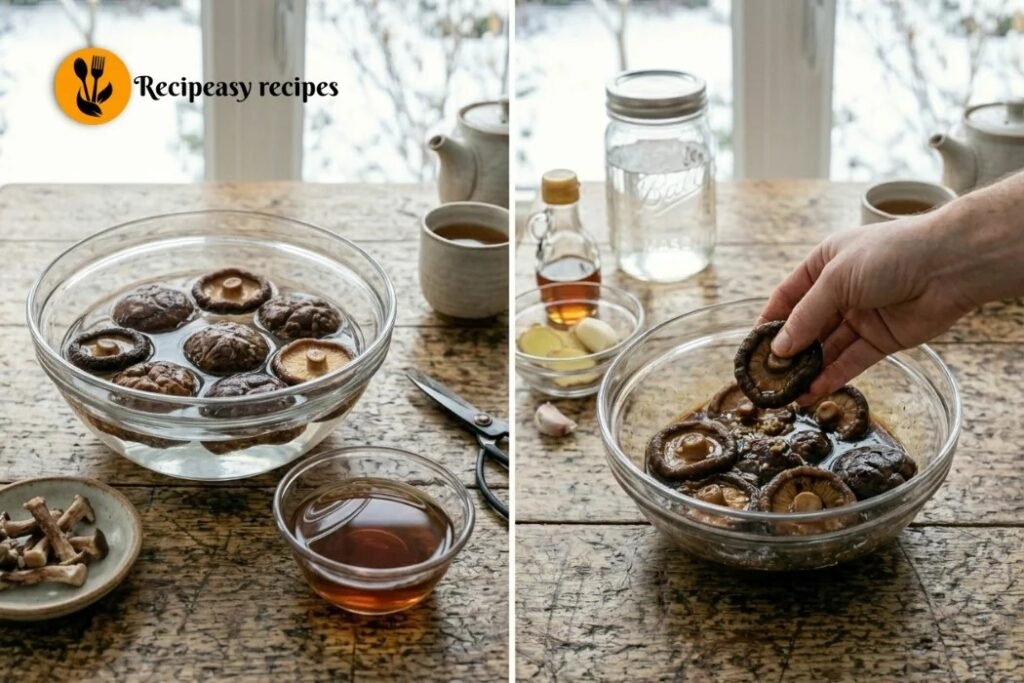 Step 2 -Marinate the mushrooms