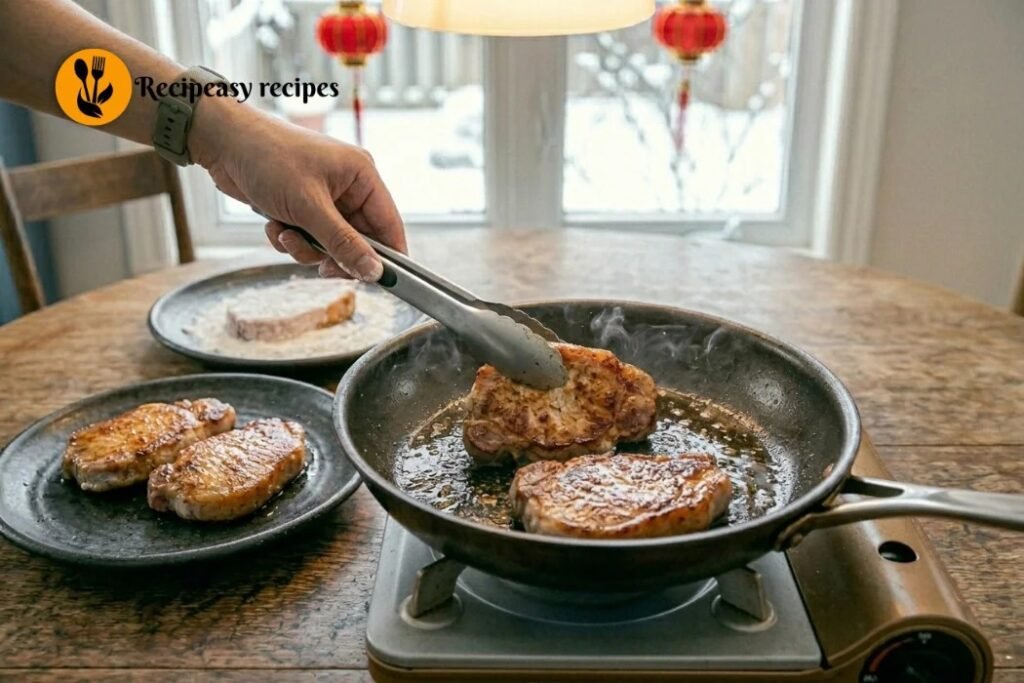 Step 3 - Pan Fry the Pork Chops