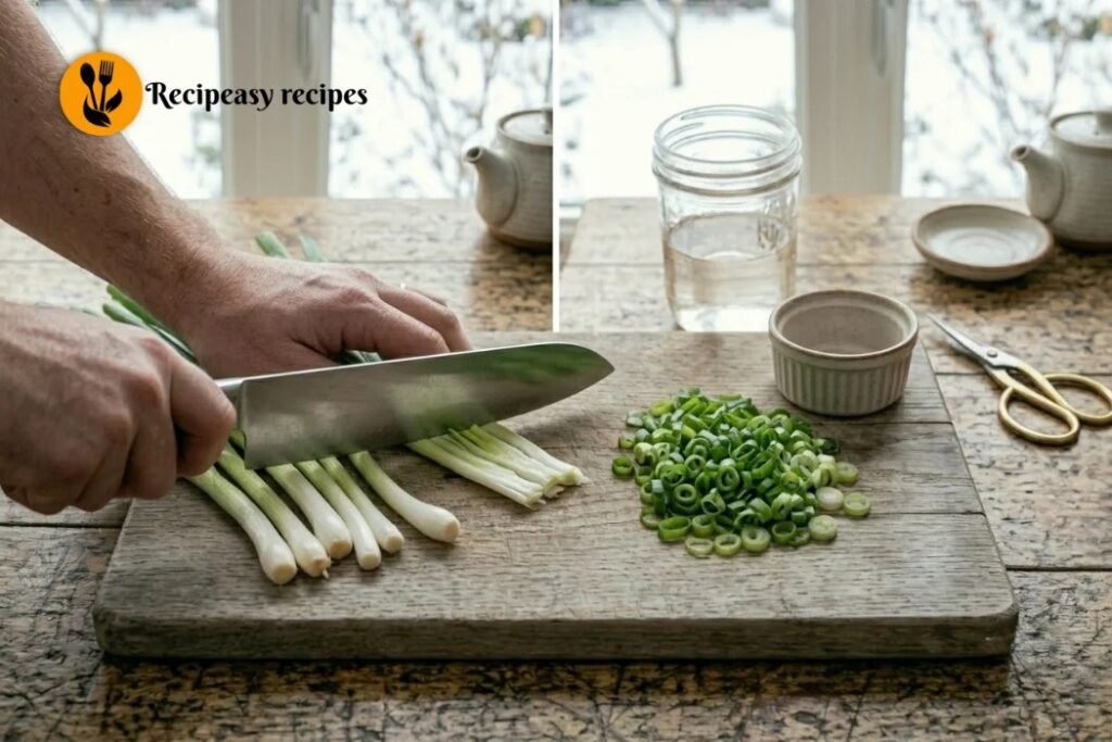 Step 5 -Prep the spring onions