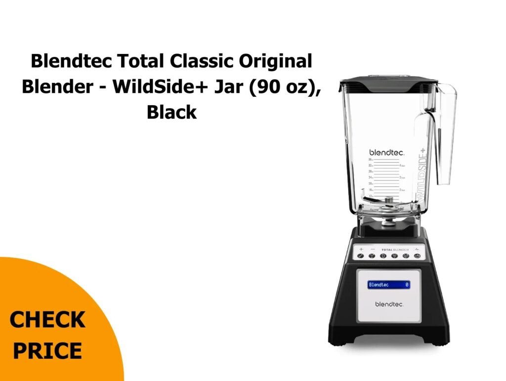 Blendtec Total Classic Original Blender - WildSide+ Jar (90 oz), Black