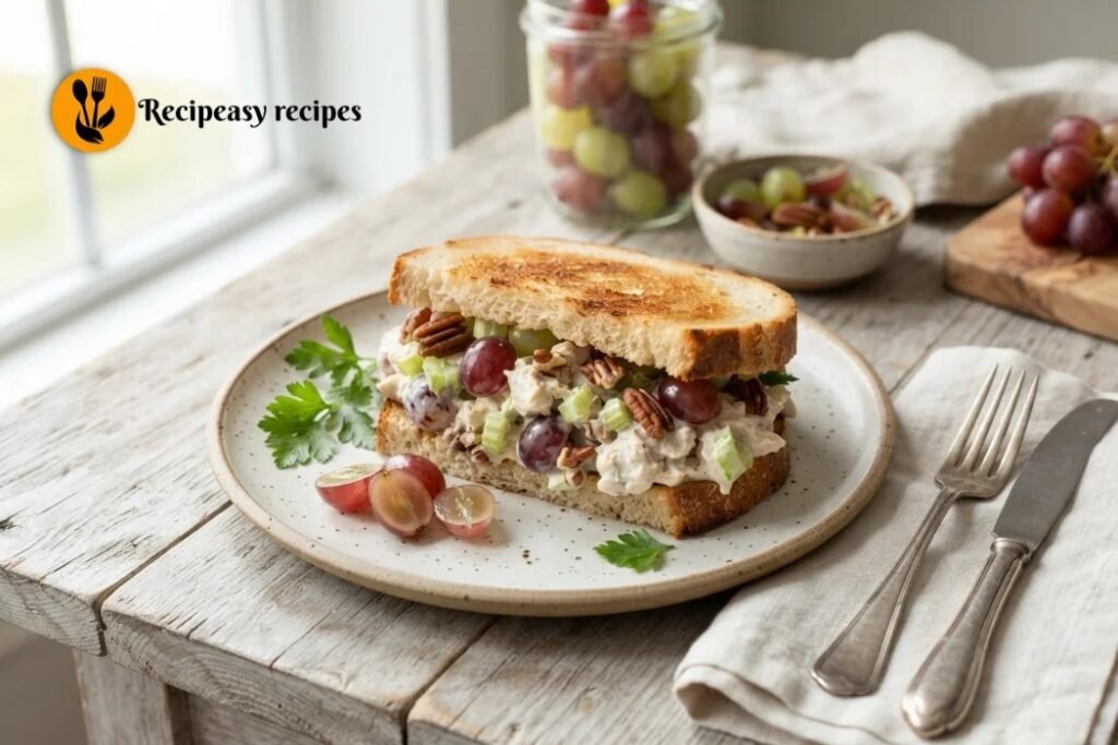 Chicken Salad Sandwich with Grapes