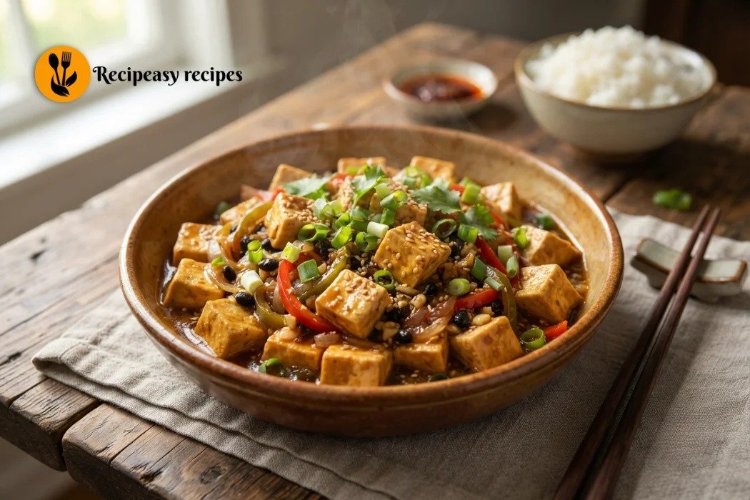 Chinese Tofu with Black Bean Sauce