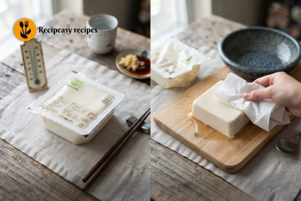 Step 2_ Drain the tofu