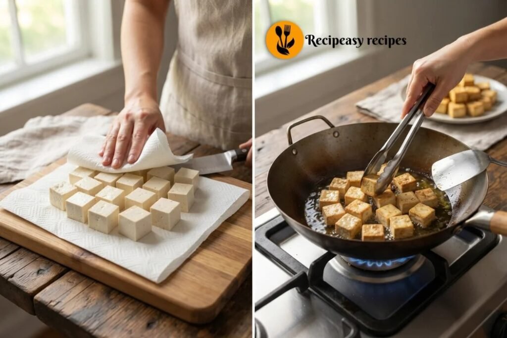 Step 2_ Pan-fry the tofu