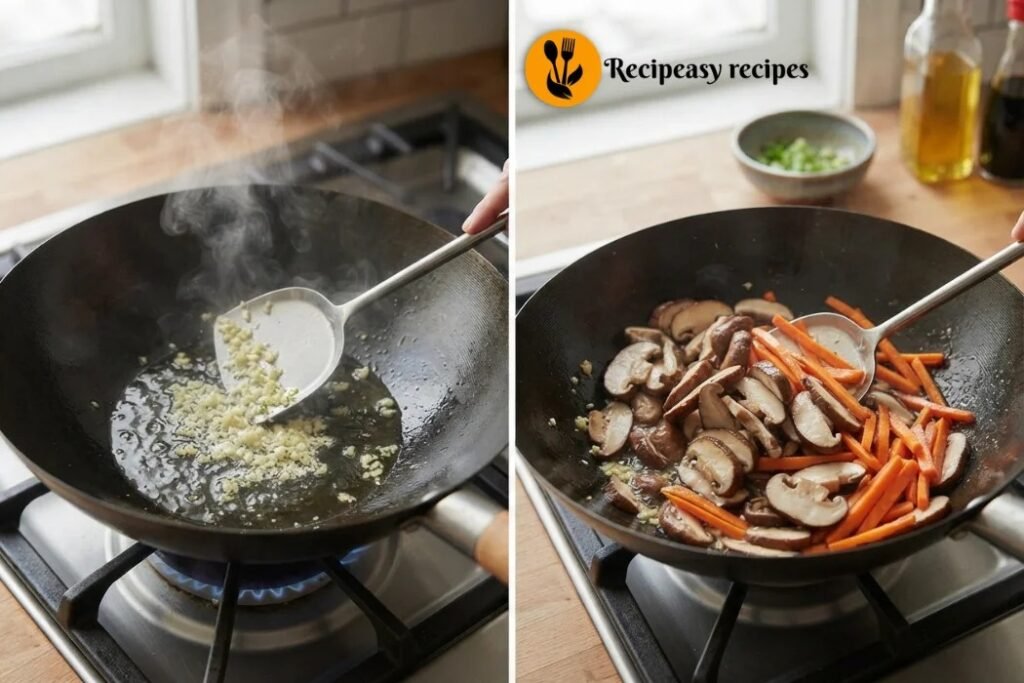 Step 4_ Add the harder vegetables first