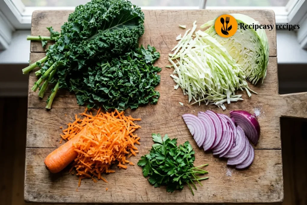 Ingredients for Kale coleslaw