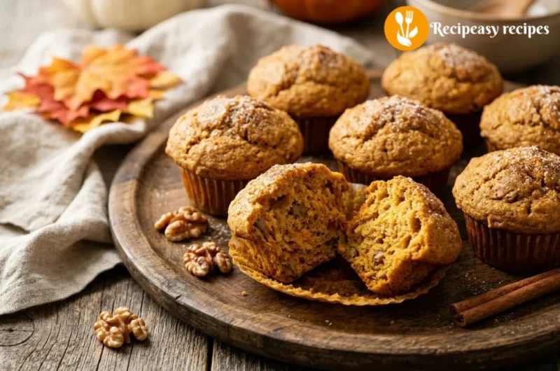 Easy Pumpkin Muffins (Soft, Moist, and Full of Spice) 