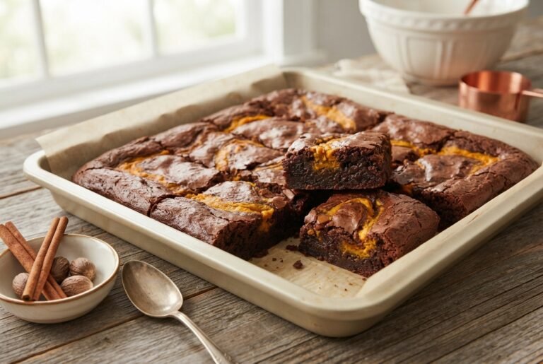 Pumpkin Brownies Recipe:Fudgy, Easy Fall Dessert