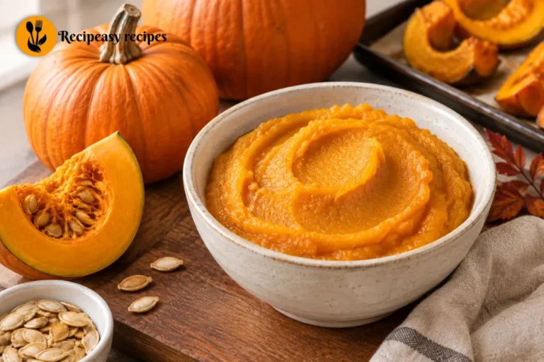 Homemade pumpkin puree
