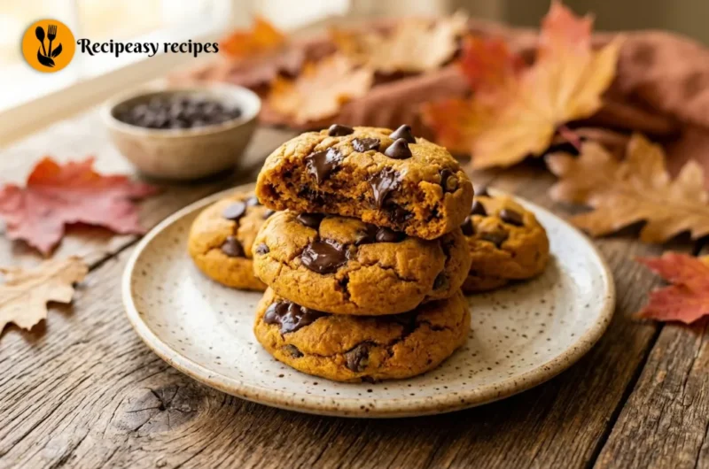 Soft Pumpkin Chocolate Chip Cookies:(Fall's Favorite Cookie) 