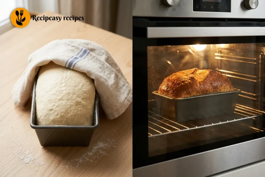 second rise and baking cottage cheese bread
