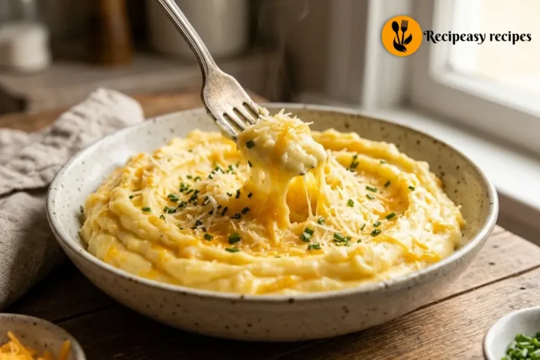 Cheesy Mashed Potatoes with Sharp Cheddar