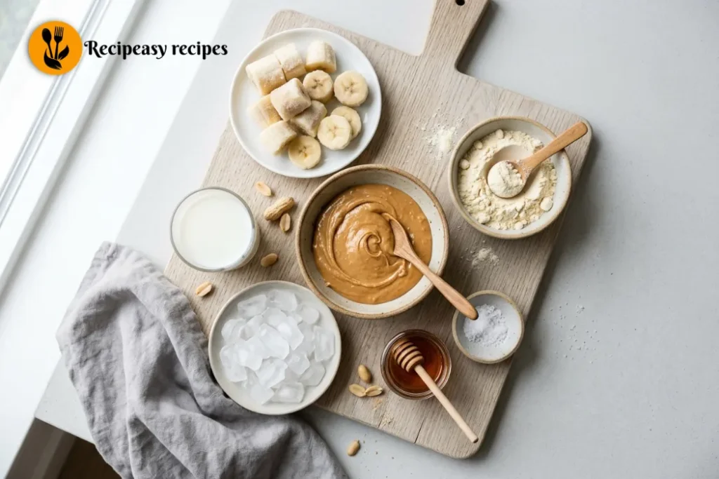 ingredients for peanut butter protein shake recipe