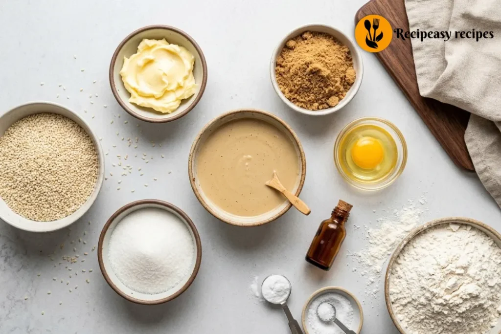 ingredients for tahini cookies recipe
