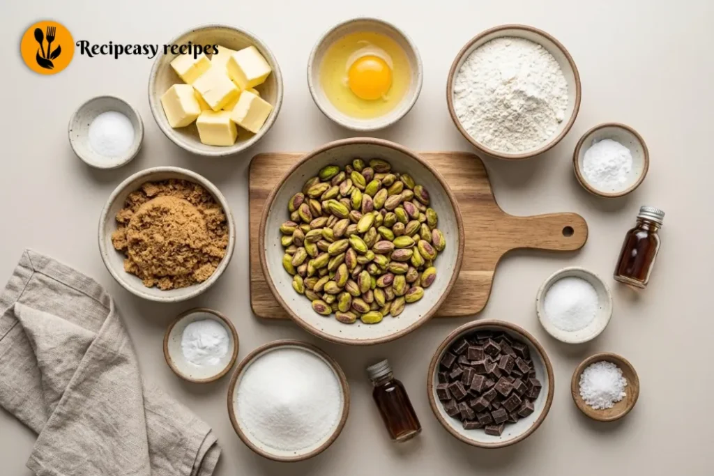 ingredients for pistachio cookies recipe
