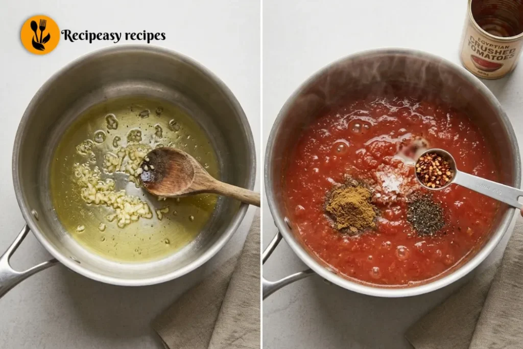 making tomato sauce